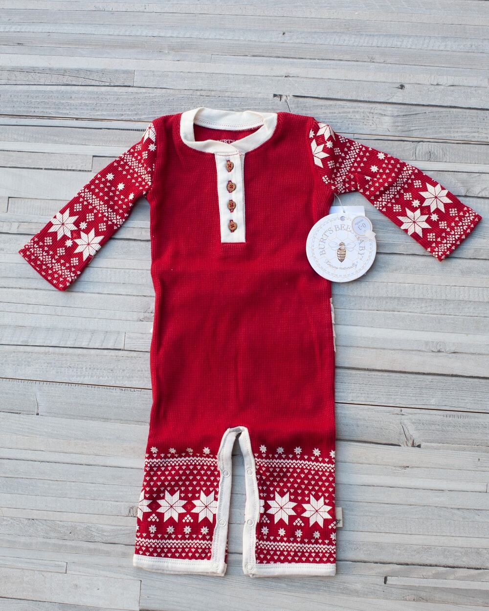 0-3 months Burt's Bees Baby Ruffle Snowflake Outfit NWT